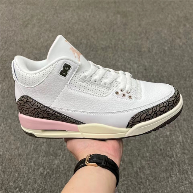 Men's Running weapon Air Jordan 3 White/Pink Shoes 082 Men's Running weapon Air Jordan 3 White/Pink Shoes 082